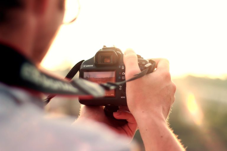 a man with a camera